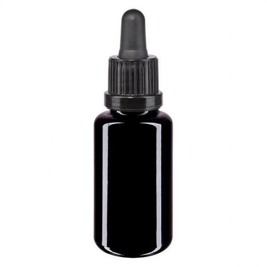صورة Violet Glass Dropper Bottle 20 ml - B2B